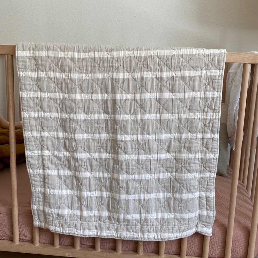 1 Sham Pine Cone Hill Standard Wainscott Textured Striped 100% Cotton Sham